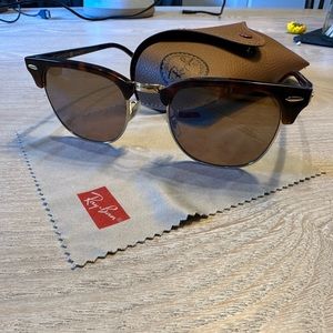 Ray Ban Clubmasters upgraded with the Revant Optics “Elite Polarized” lenses.